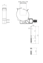 Burgerhout Easysafe muurbeugel PP 80mm wit 400452203