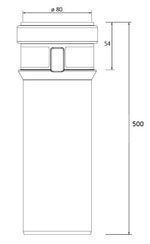 Burgerhout Safe-PP rookgasafvoer pijp 80° 500mm 400453975