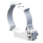 Burgerhout Easysafe muurbeugel PP 80mm wit 400452203