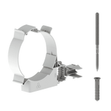 Burgerhout Muurbeugel PP 100mm Wit 400452270 voor 100mm rookgas buizen   | CVketel.nl