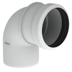 Burgerhout Safe-PP rookgas bocht 80mm 90° 400453992