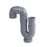 Dyka PVC universele lijmsifon grijs 40 mm 20024170 | CVketel.nl