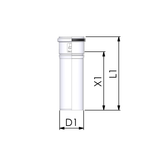 CoxDENS® rookgaspijp / afvoerpijp 80 L=500mm