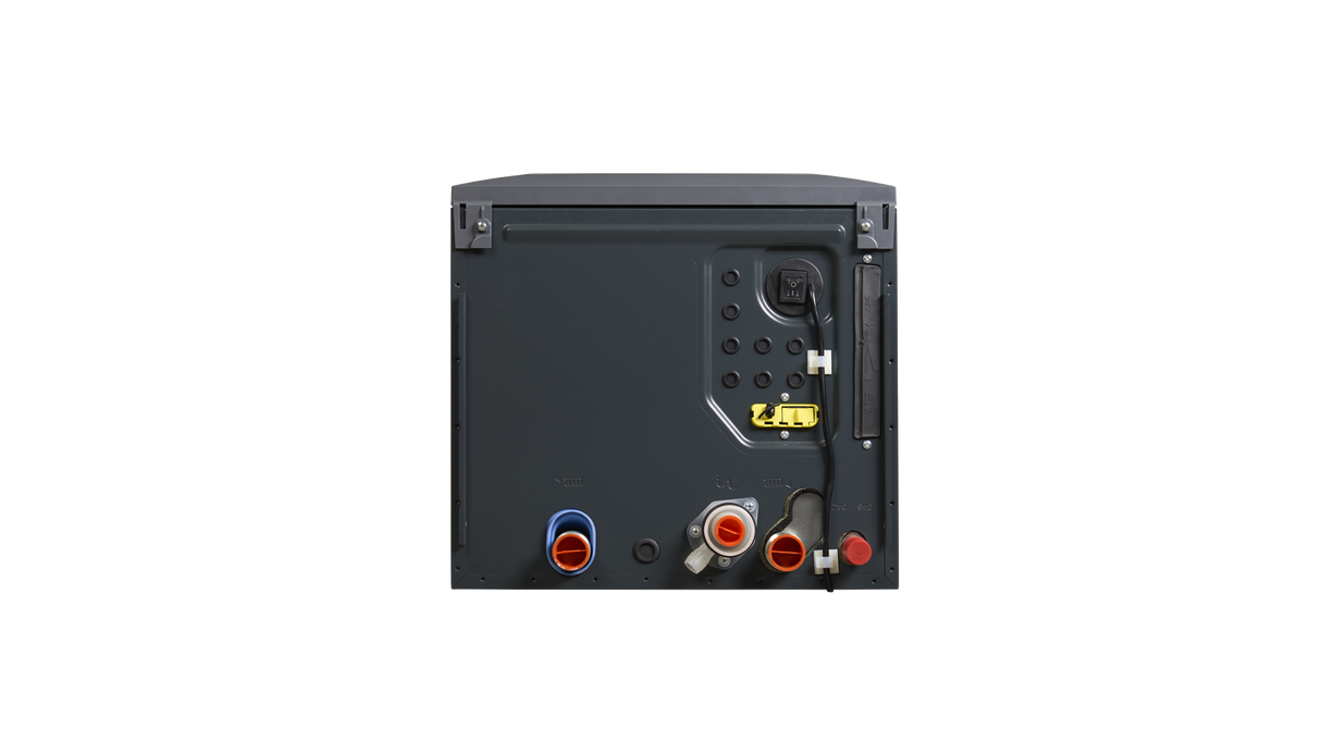 Onderkant CV-ketel aansluitingenRemeha Quinta 65 HR Soloketel
met excentrische rookgasaansluiting 2 x 100 mm 12,0 - 61,5 kW 7843854 | CVketel.nl