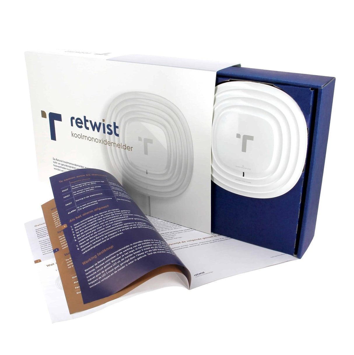 Retwist CO-switch koolmonoxidemelder inclusief montageplaat en schakelstekker 587.1/F kopen? | CVketel.nl banner met boekje